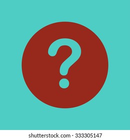 Question mark sign icon. Help symbol. FAQ sign. Flat design style. EPS 10.