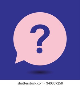 Question mark sign icon. Help symbol. FAQ sign. Flat design style. EPS 10.