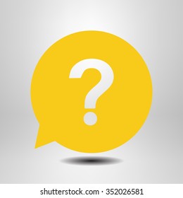 Question mark sign icon. Help symbol. FAQ sign. Flat design style. EPS 10.