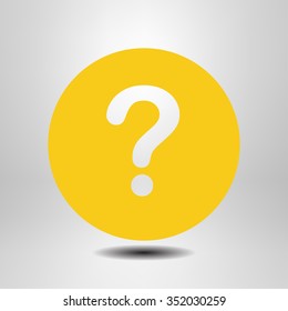 Question mark sign icon. Help symbol. FAQ sign. Flat design style. EPS 10.