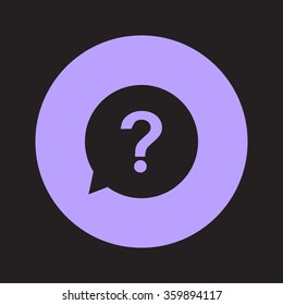 Question mark sign icon. Help symbol. FAQ sign. Flat design style. EPS 10.