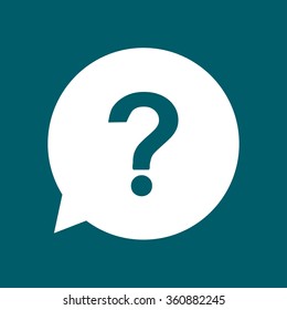 Question mark sign icon. Help symbol. FAQ sign. Flat design style. EPS 10.