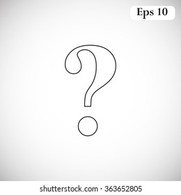 Question mark sign icon. Help symbol