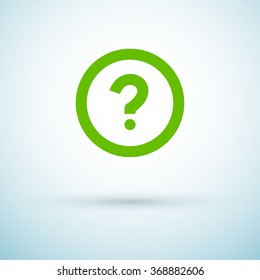 Question mark sign icon. Help symbol. FAQ sign. Thin line circle web icons with outline. Question mark sign icon, vector illustration.