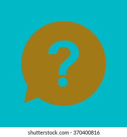 Question mark sign icon. Help symbol. FAQ sign. Flat design style. EPS 10.