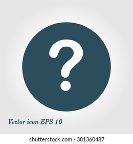 Question mark sign icon. Help symbol. FAQ sign. Flat design style. EPS 10.