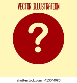 Question mark sign icon. Help symbol. FAQ sign. Flat design style. EPS 10.