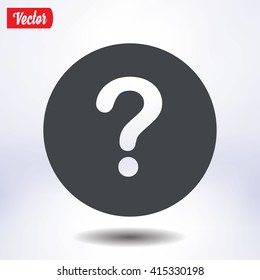 Question mark sign icon. Help symbol. FAQ sign. Flat design style. EPS 10.