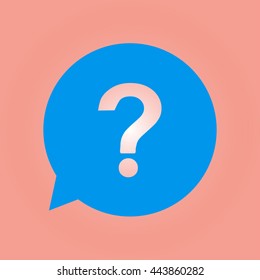 Question mark sign icon. Help symbol. FAQ sign. Flat design style. EPS 10.
