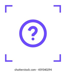 Question mark sign icon. Help symbol. FAQ sign. Thin line circle web icons with outline. Question mark sign icon, vector illustration.