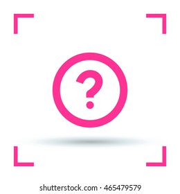 Question mark sign icon. Help symbol. FAQ sign. Thin line circle web icons with outline. Question mark sign icon, vector illustration.