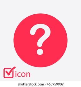 Question mark sign icon. Help symbol. FAQ sign. Flat design style. EPS 10.