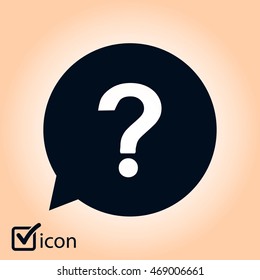 Question mark sign icon. Help symbol. FAQ sign. Flat design style. EPS 10.