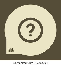 Question mark sign icon. Help symbol. FAQ sign. Thin line circle web icons with outline. Question mark sign icon, vector illustration.