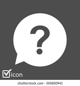 Question mark sign icon. Help symbol. FAQ sign. Flat design style. EPS 10.