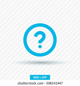 Question mark sign icon. Help symbol. FAQ sign. Thin line circle web icons with outline. Question mark sign icon, vector illustration.