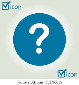 Question mark sign icon. Help symbol. FAQ sign. Flat design style. EPS 10.