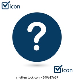 Question mark sign icon. Help symbol. FAQ sign. Flat design style. 