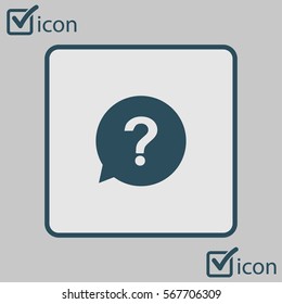 Question mark sign icon. Help symbol. FAQ sign. Flat design style. 