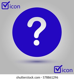 Question mark sign icon. Help symbol. FAQ sign. Flat design style. 