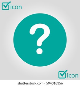 Question mark sign icon. Help symbol. FAQ sign. Flat design style. 