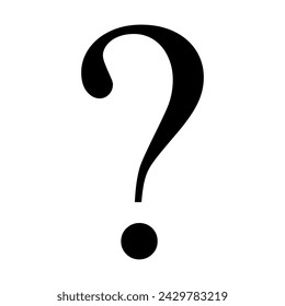 Question mark sign icon. Illustration isolated on white background
