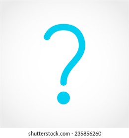 Question mark sign Icon Isolated on White Background
