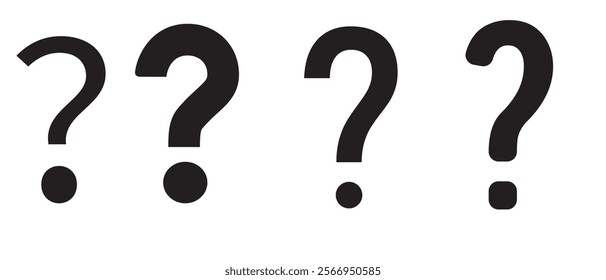 Question mark sign icon isolated on white background