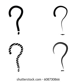 Question mark sign icon set
