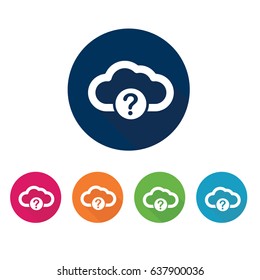 Question mark sign. Icon set in different colors.Vector illustration.