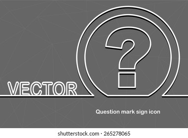 Question Mark Sign Icon Simple Thin Stock Vector (Royalty Free ...