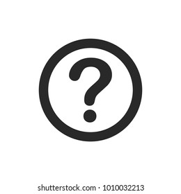 Question mark sign icon.  Vector flat design style
