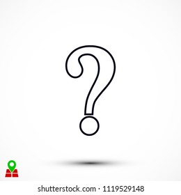 Question mark sign icon, Vector EPS 10 illustration style