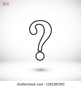 Question mark sign icon, Vector EPS 10 illustration style