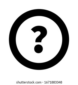 Question mark sign icon, vector illustration. Flat design style . FAQ button. Asking questions. Ask for help. Question mark stamp. Need information. Query.