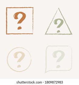 Question mark sign icon, vector illustration.  Flat design style with long shadow.  Question mark sign icon. Ask for help.  Vector