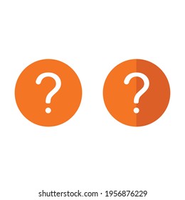 Question mark sign icon, vector illustration. Flat design style with long shadow