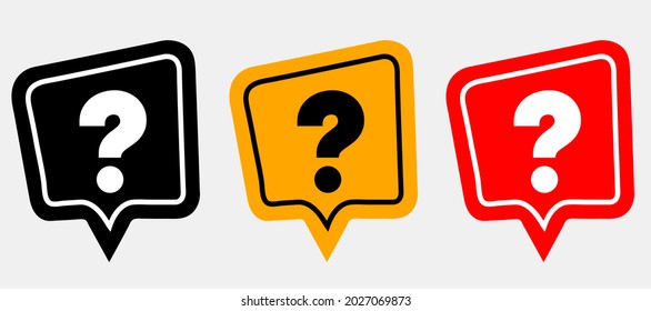 Question mark sign icon, vector illustration. Flat design style with long shadow. FAQ button. Asking questions. Ask for help. Question mark stamp. Need information. Query.