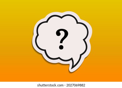 Question mark sign icon, vector illustration. Flat design style with long shadow. FAQ button. Asking questions. Ask for help. Question mark stamp. Need information. Query.