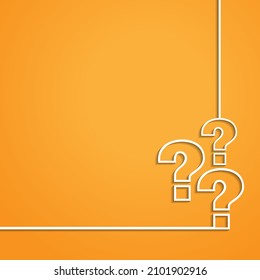 Question mark sign icon, vector illustration. Flat design style with long shadow. FAQ button. Asking questions. Ask for help. Question mark stamp. Need information. Query.