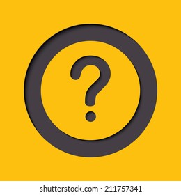 Question mark sign icon, vector illustration.Help symbol. FAQ sign. Flat design style