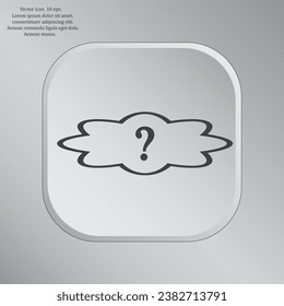Question mark sign icon, vector illustration. Flat design style