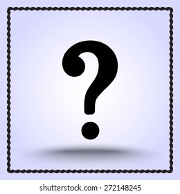 Question mark sign icon, vector illustration. Flat design style