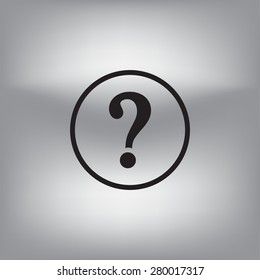 Question mark sign icon, vector illustration. Flat design style