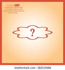 Question mark sign icon, vector illustration. Flat design style