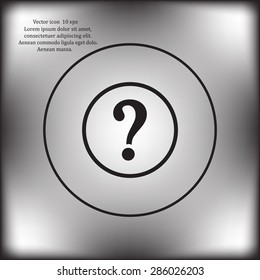 Question mark sign icon, vector illustration. Flat design style