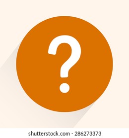 Question mark sign icon, vector illustration. Flat design style