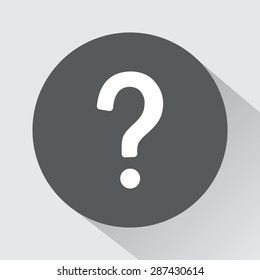 Question mark sign icon, vector illustration. Flat design style