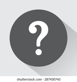 Question mark sign icon, vector illustration. Flat design style