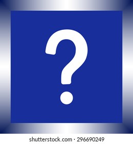 Question mark sign icon, vector illustration. Flat design style